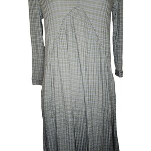 Lazy Sundays Knee Length Dress Small Vneck 3/4 Sleeves Lightweight Lagenlook